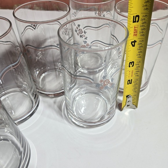 VINTAGE Set Of 6 Corelle ENGLISH BREAKFAST 10oz Tumblers 4¾″ Tall Glasses RETRO - Picture 6 of 6